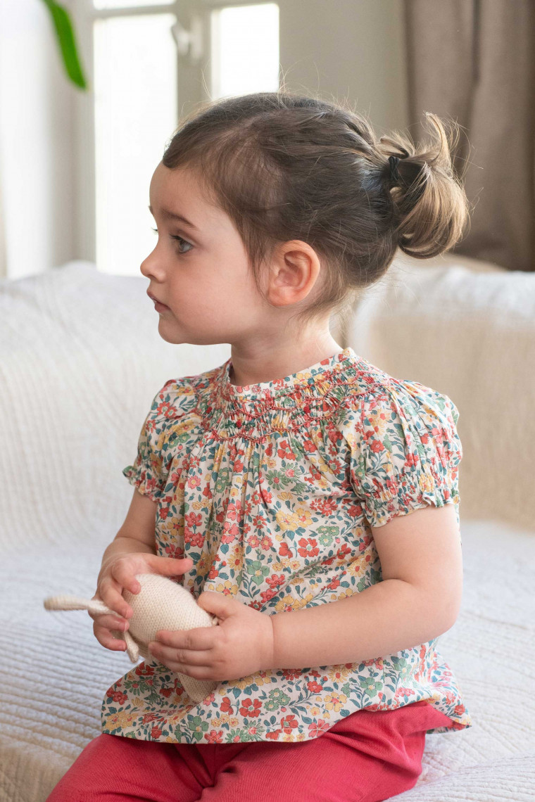 Blouse bébé en Liberty Meryl