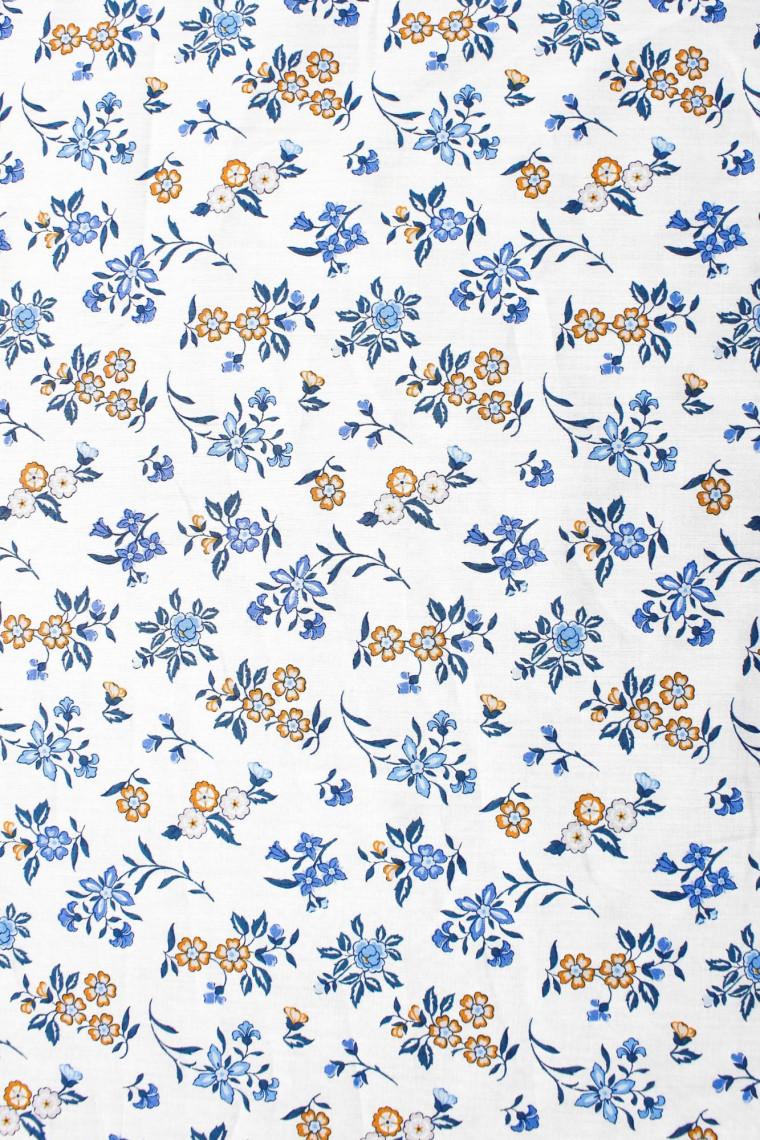 Tissu Liberty au mètre Edith Rose bleu