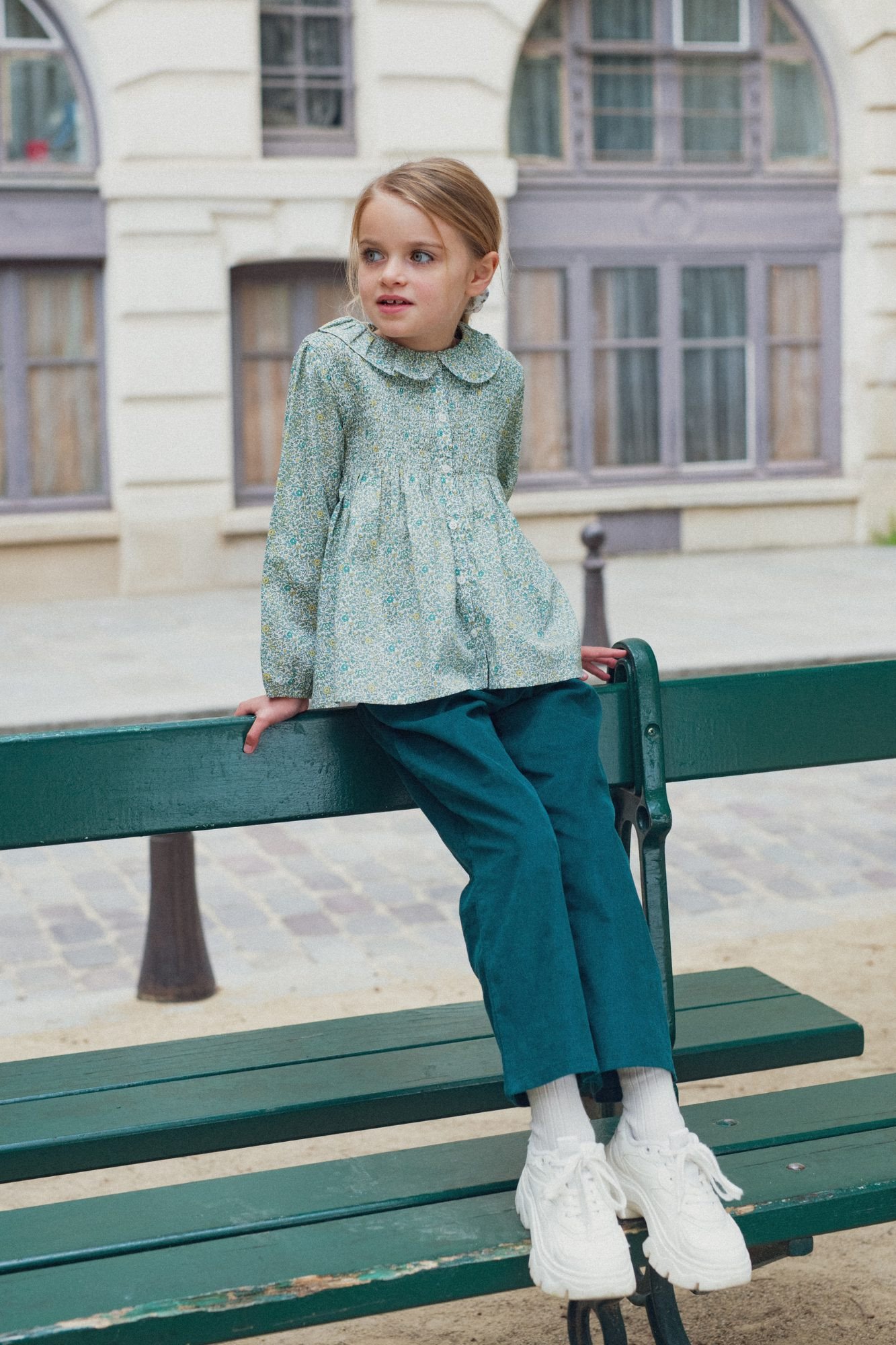Ally velvet flare pants Marie Puce Paris French fashion designer for children