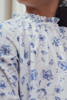 Blouse femme Arielle toile de jouy