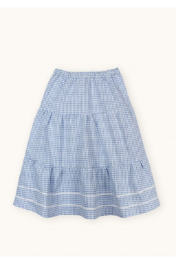 BOHEME midi skirt in blue gingham