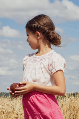 Girl's hand-smocked blouse Meryl