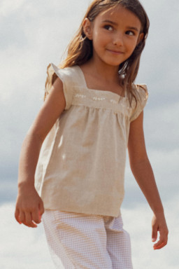 Hand-embroidered blouse Olivia