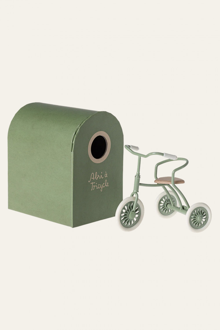 Abri et tricycle vert de Maileg