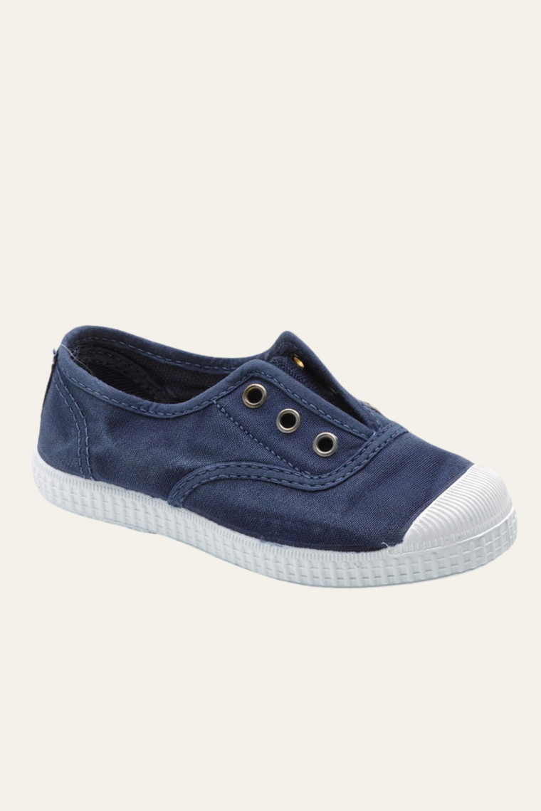 Cienta Slip-On Canvas Sneakers Blue Denim