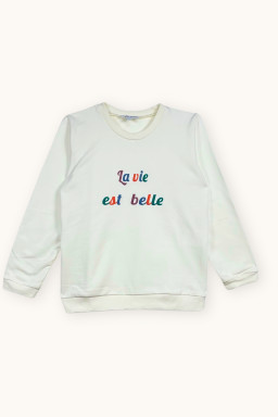 Sweat brodé La vie est Belle