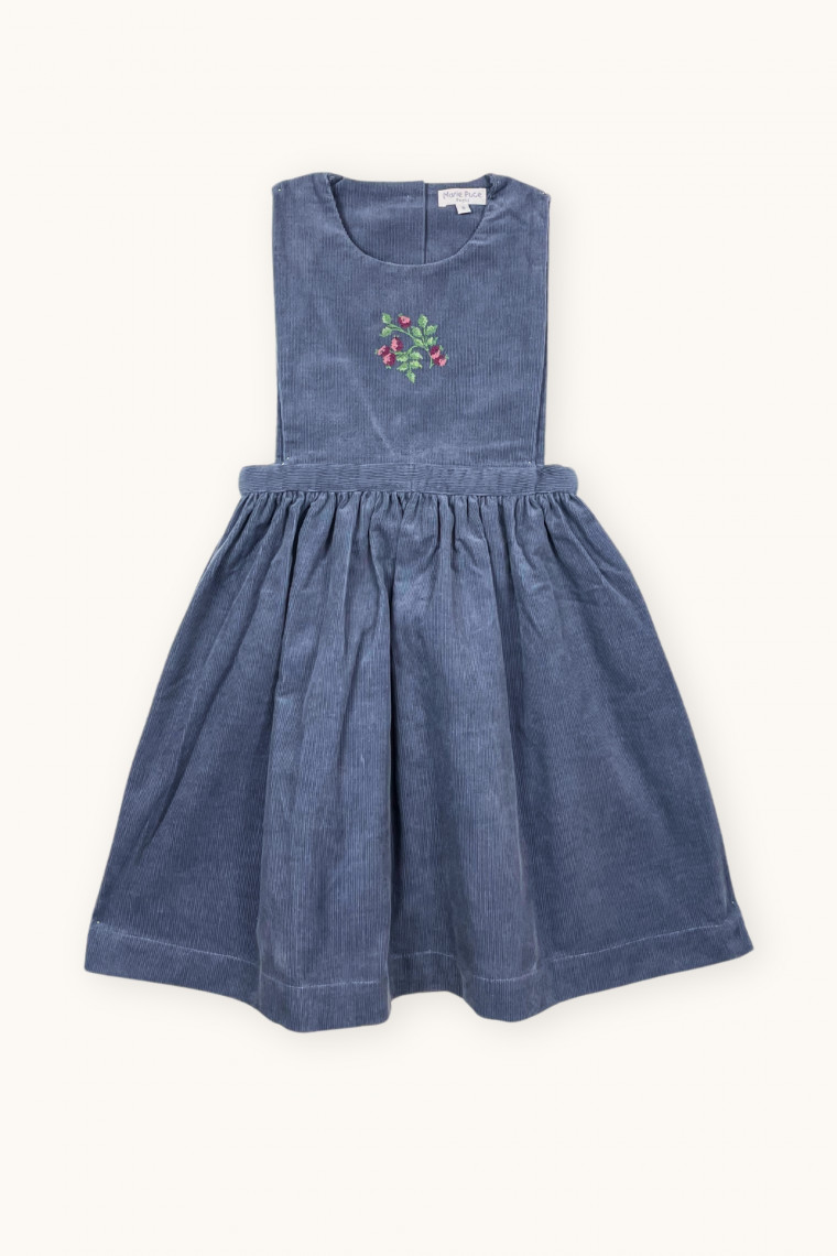 Liz embroidered velvet dress