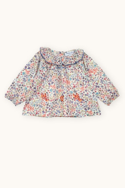 Olympe embroidered baby blouse in Liberty