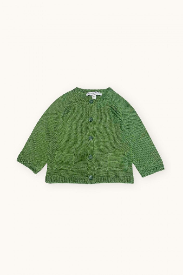 Cardigan bebe Loulou en laine merinos