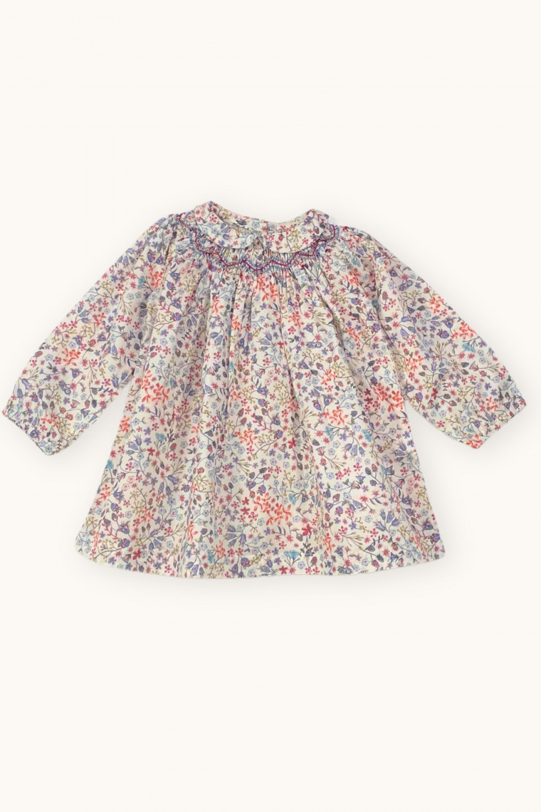 Robe bebe Melanie smockée en Liberty