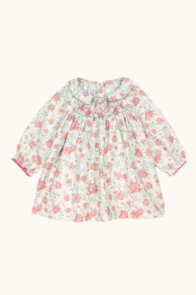 Robe bébé Eden smockée en velours