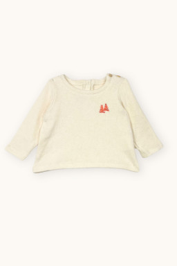 Sweat bébé brodé Orso en jersey molletonné