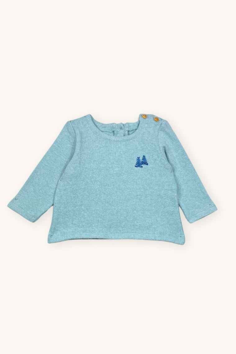 Sweat bébé brodé Orso en jersey molletonné