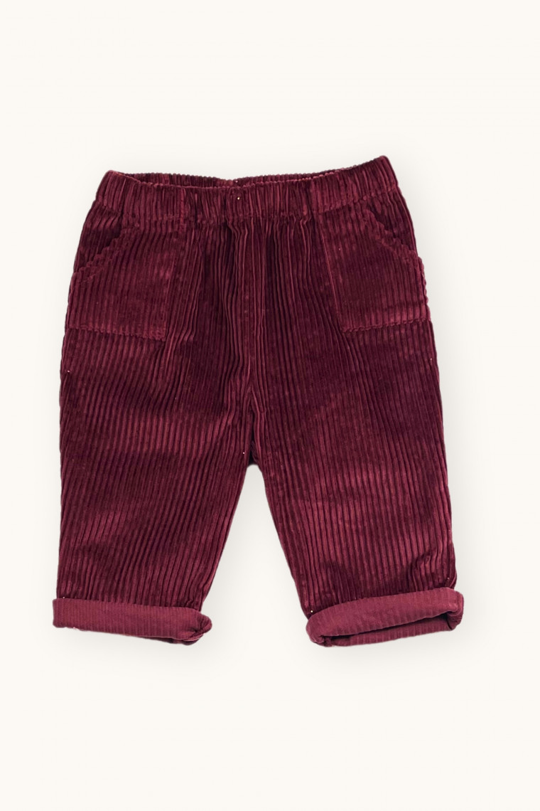 Pantalon bébé Lulu en velours grosses cotes