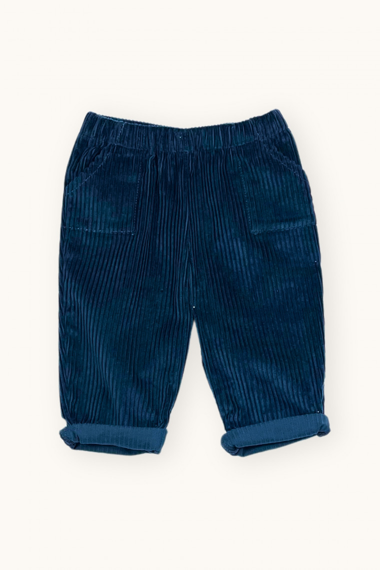Pantalon bébé Lulu en velours grosses cotes