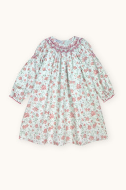 Alexia smocked dress in velvet