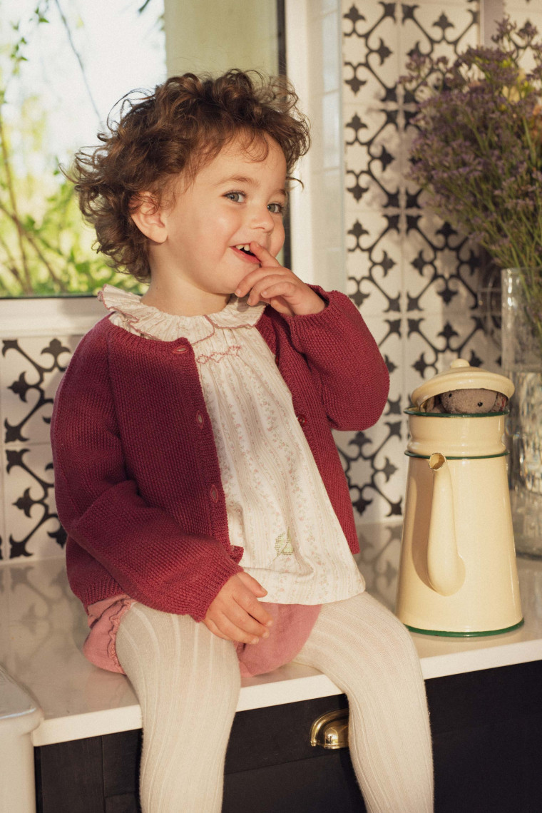 Cardigan bébé Rizette en laine merinos