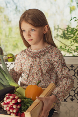 Blouse Alba smockée en Liberty