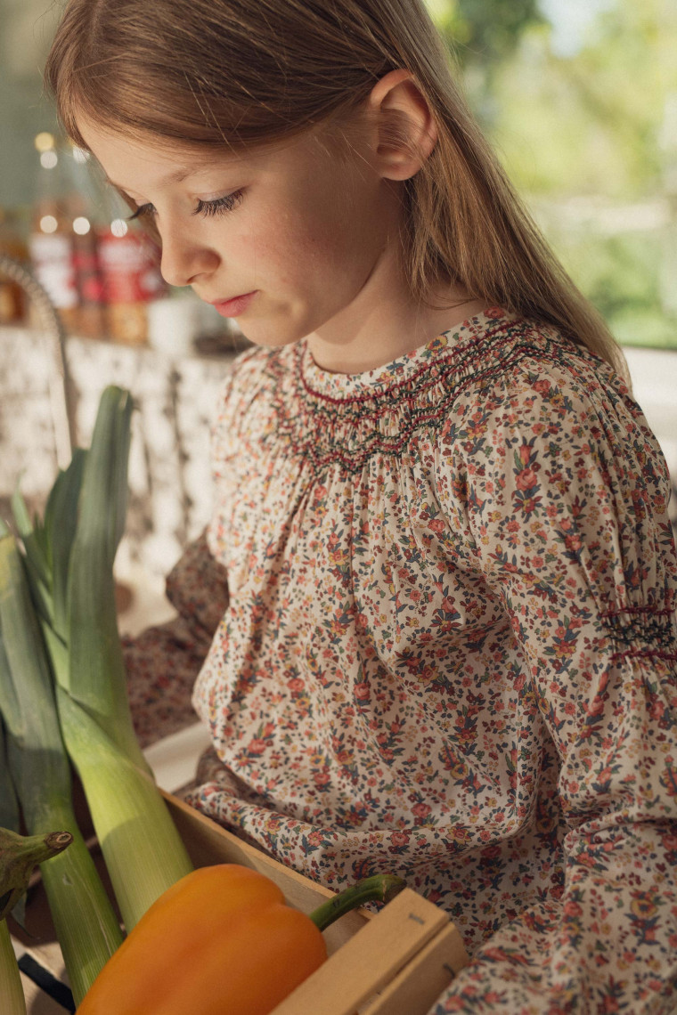 Blouse Alba smockée en Liberty