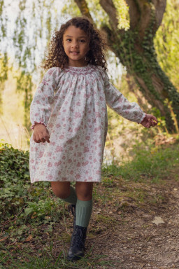 Alexia smocked dress in velvet