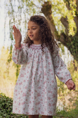 Alexia smocked dress in velvet