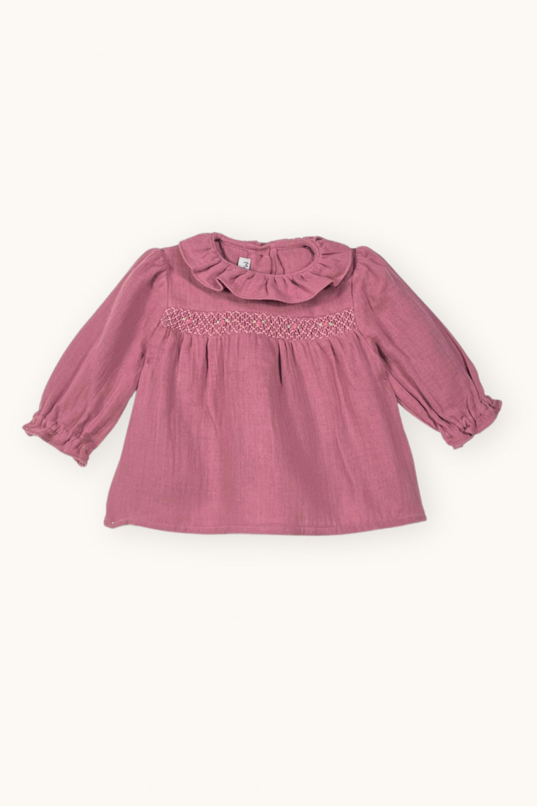 Solene baby smocked blouse