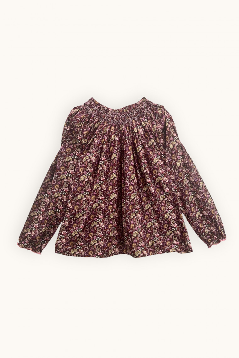 Blouse femme Alba smockee en Liberty