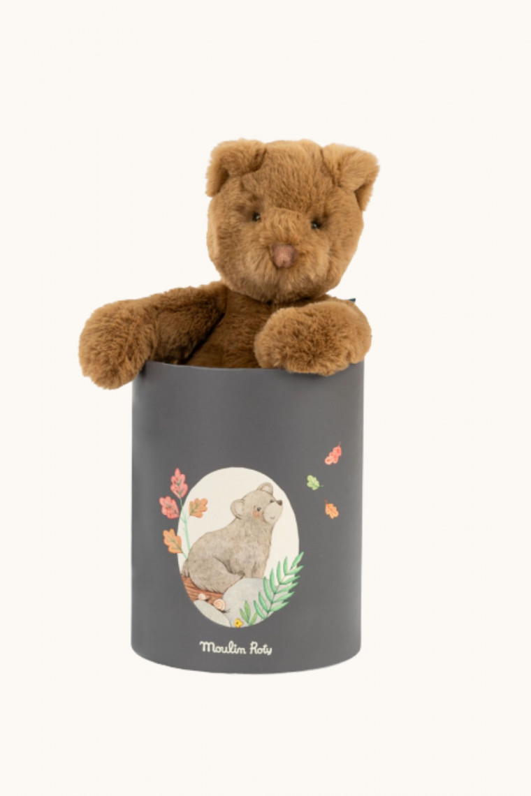 Peluche ours Arthur et sa boite cadeau Peluche ours Arthur et sa boite cadeau