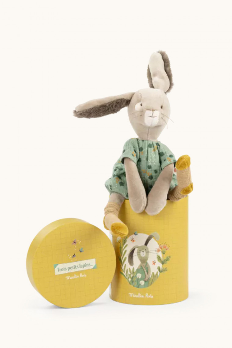 Sage rabbit soft plush with gift box
