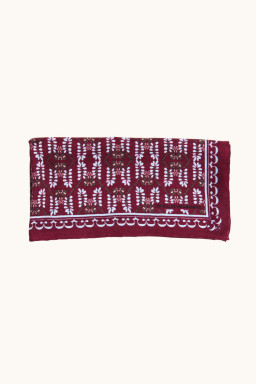 foulard en soie Albertine Bordeaux