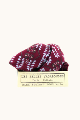 foulard en soie Albertine Bordeaux