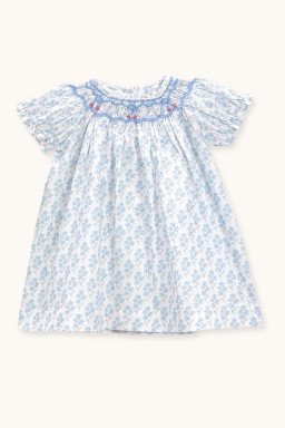Robe bébé Cherry smockée Primrose blue