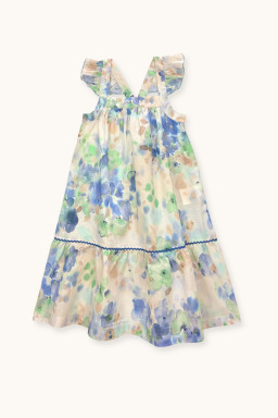 Robe Sally Blue frozen flowers