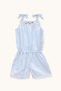 Grace embroidered cross-stitch jumpsuit