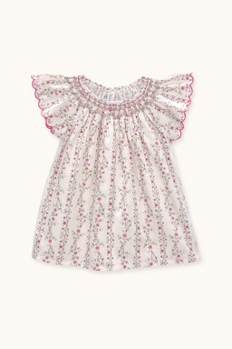 Blouse Paloma smockée Roses farandole