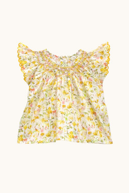 Paloma blouse hand-smocked in Liberty