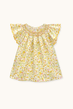 Paloma blouse hand-smocked in Liberty