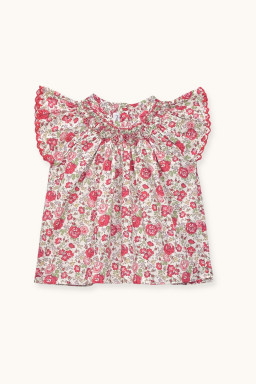 Paloma blouse hand-smocked in Liberty