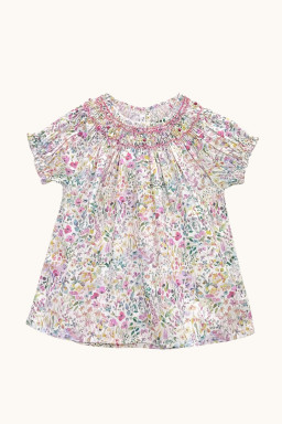 Meryl blouse hand-smocked in Liberty