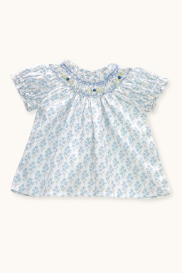 Meryl blouse hand-smocked