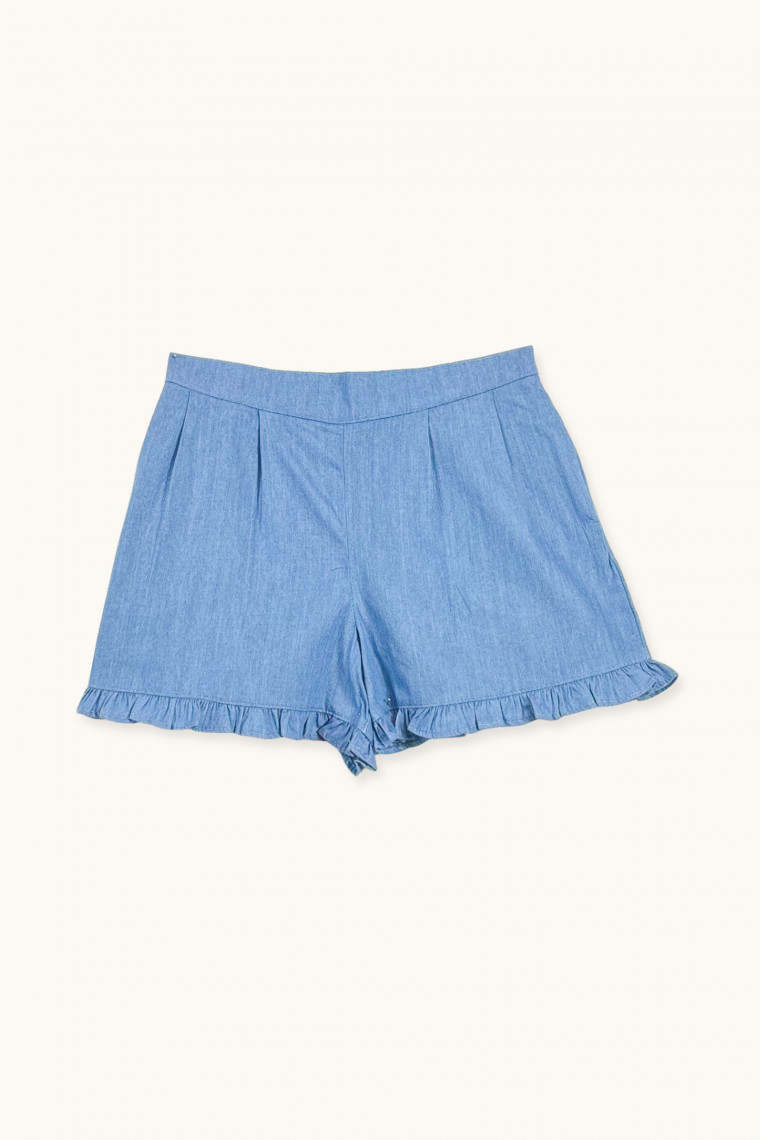 Short Brigitte en chambray