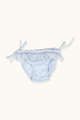 Hand-smocked bikini in gingham