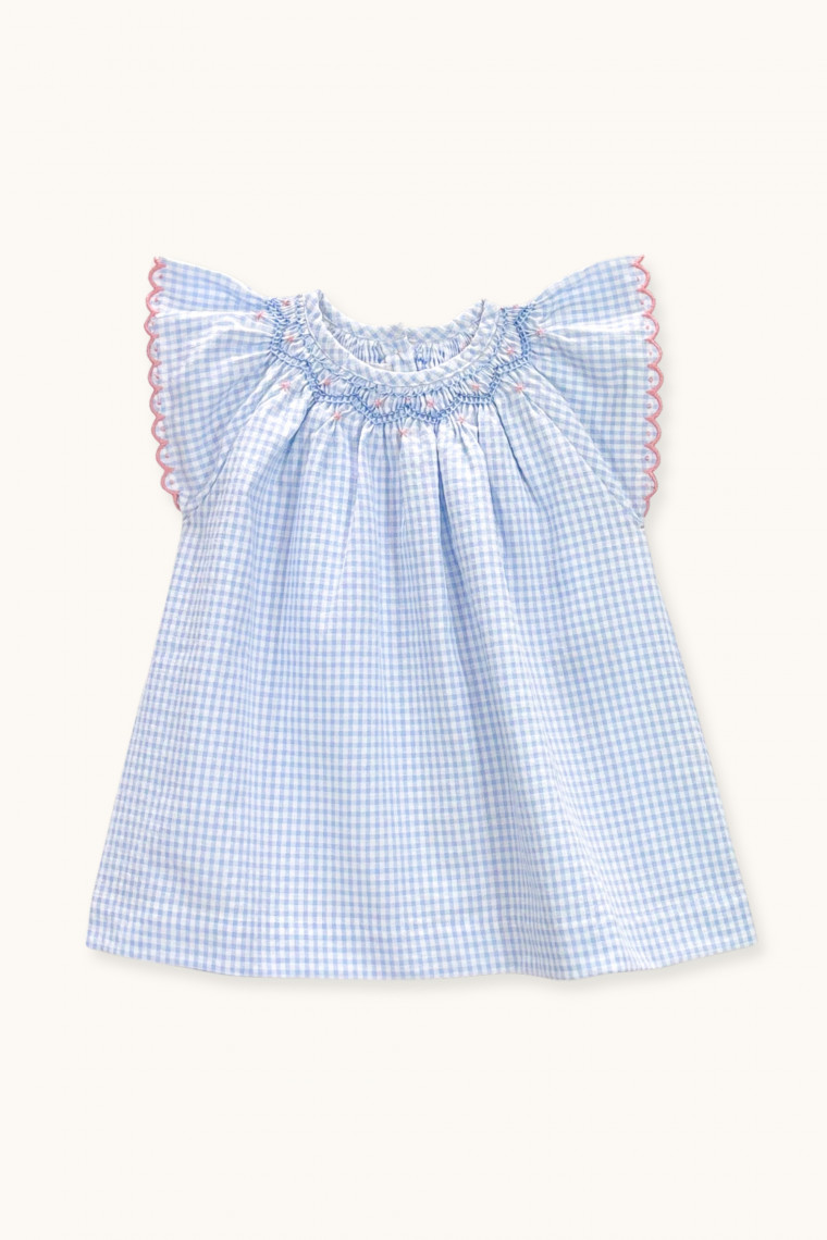 Gabrielle baby dress hand-smocked in gingham