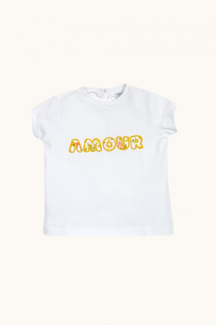 Baby T-shirt AMOUR in Liberty