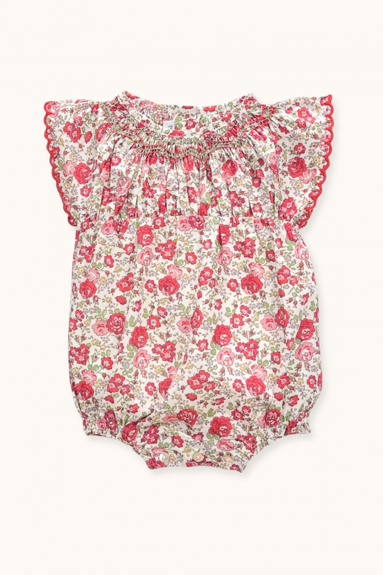 Barboteuse Donna smockée en Liberty