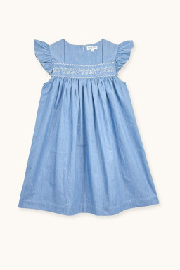 Eden dress with cross-stitch embroidery