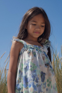 Robe Sally Blue frozen flowers