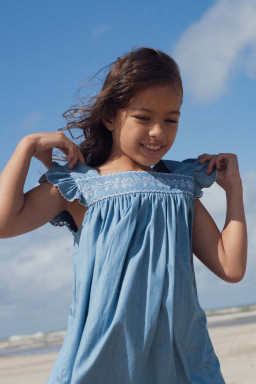 Eden dress with cross-stitch embroidery