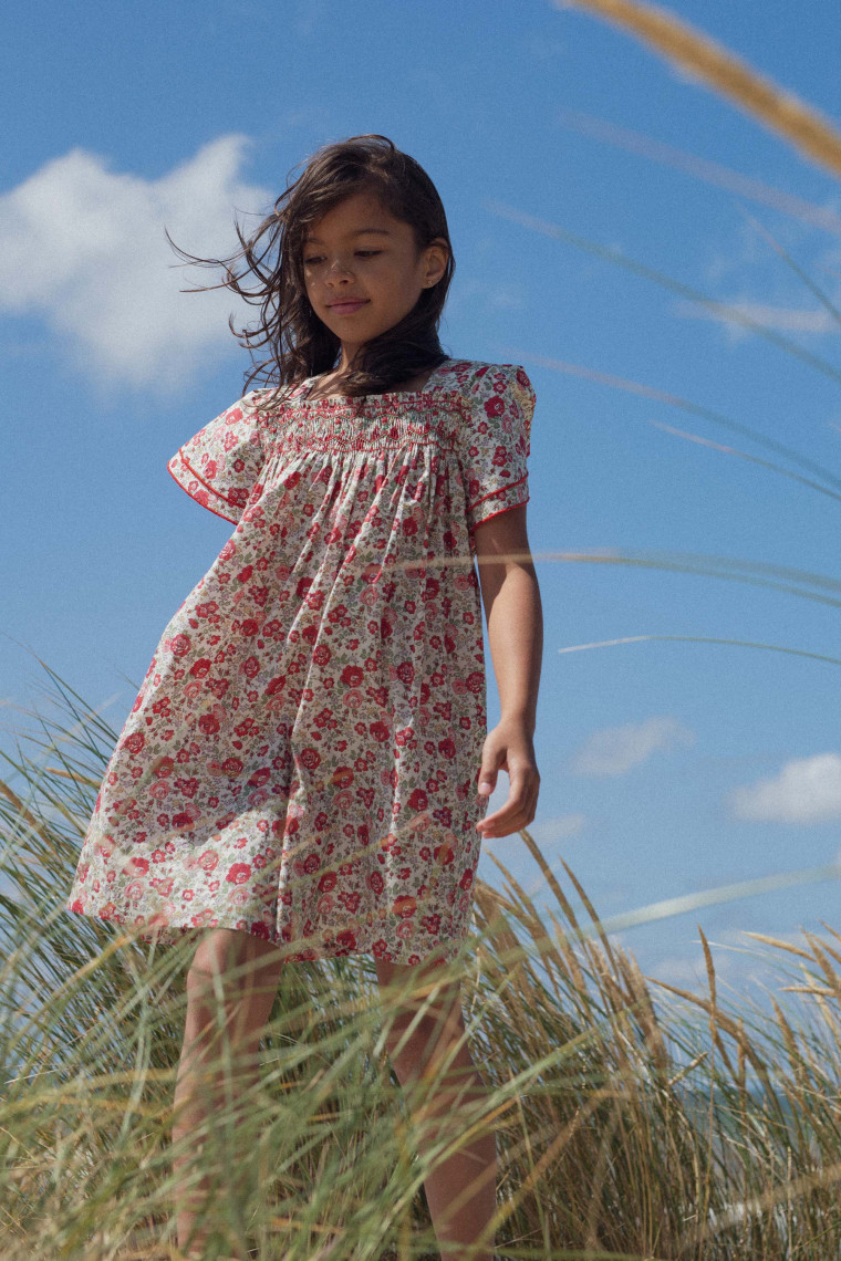 Ornella dress hand-smocked in Liberty