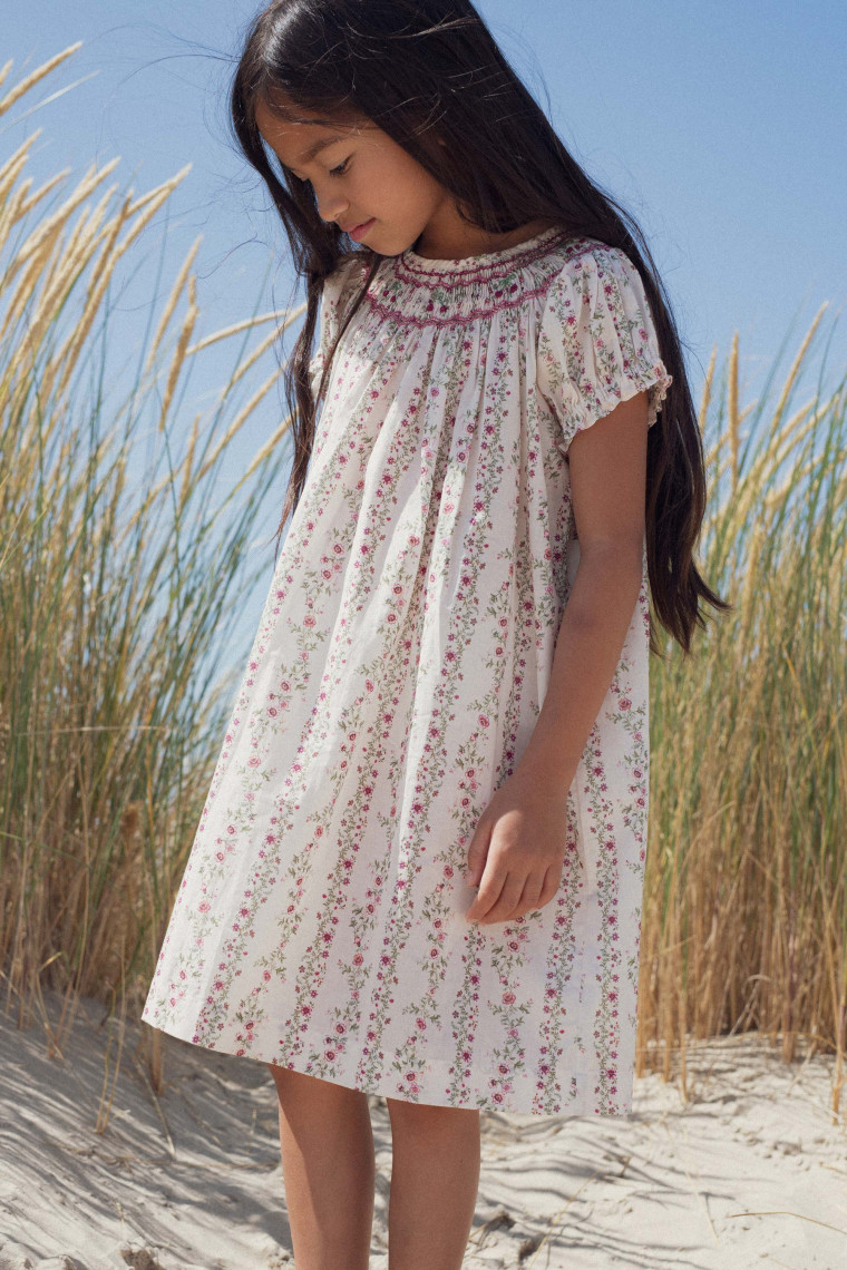 Robe Cherry smockée
